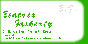 beatrix faskerty business card